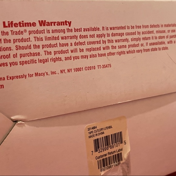 CUTLERY SET 16 PIECE MACY’S “TOOLS OF THE TRADE” STAINLESS STEEL with block - Picture 8 of 9